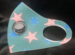 PATRIOTIC STAR THICKER POLY MASK WITH FILTER - Lil Monkey Boutique