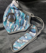 CAMO PRINT CLOTH MASKS WITH DUAL OUTSIDE FILTERS, INSIDE FILTER, ADJUSTABLE NOSE GUARD & VELCRO STRAPS TO SECURE FIT - Lil Monkey Boutique