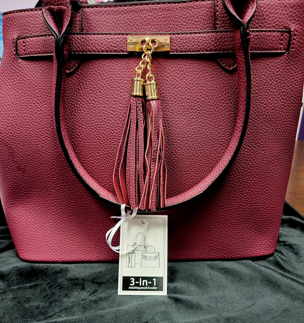 Women's Embossed Matching Handbag and Wallet Set - Big Sisters/Sisterhood |  Women's Clothing Store in Chesterfield, MO