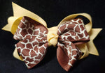 SMALL GIRAFFE PRINT BOWS (roughly 3 in) - Lil Monkey Boutique
