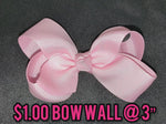 3" ROUGHLY SOLID COLOR BOWS IN NUMEROUS COLORS (SMALL)