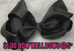 5" ROUGHLY SOLID COLOR BOWS IN NUMEROUS COLORS (LARGE)