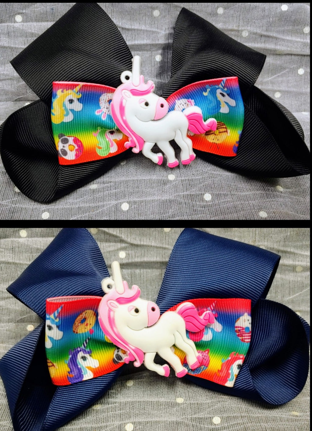 UNICORN FIGURE BOW (roughly 6in) - Lil Monkey Boutique