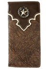 MENS WESTERN WALLET WITH STAR CONCHO OR UNISEX CHECK BOOK WALLET - Lil Monkey Boutique