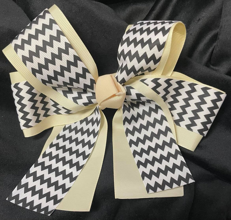 HUGE CHEVRON BOWS WITH TAILS - Lil Monkey Boutique