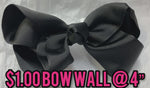 4" ROUGHLY SOLID COLOR BOWS IN NUMEROUS COLORS (MEDIUM)