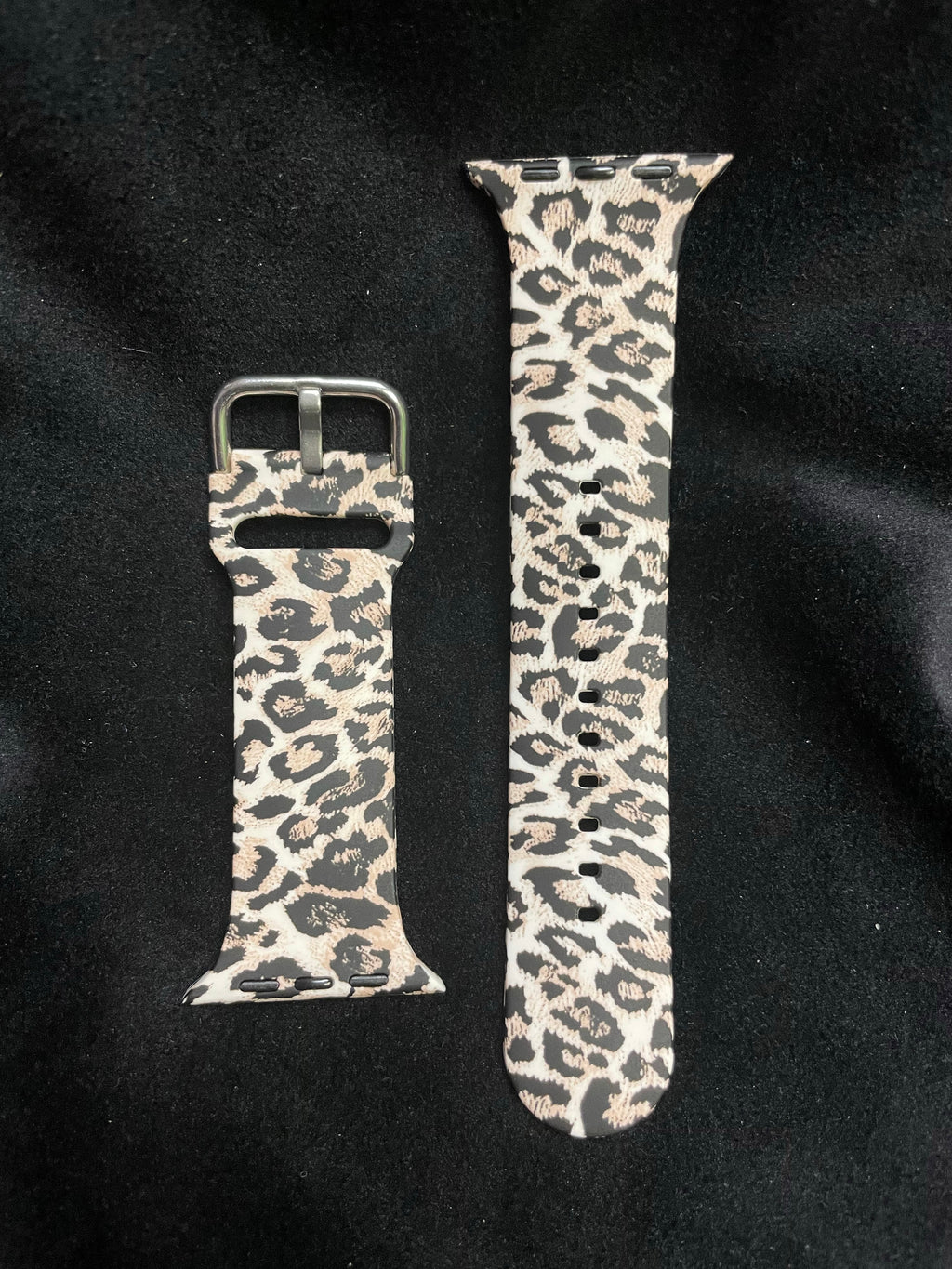 LEOPARD SILICONE APPLE WATCH BANDS STRAP WIDTH 38-40mm OR 42-44mm - Lil Monkey Boutique