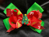 CHRISTMAS BOWS WITH SANTA, TREES, RUDOLPH, OR CANDY CANE CENTERS (ROUGHLY 5") - Lil Monkey Boutique