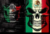 MEXICAN FLAG SKULL NECK GAITERS - Lil Monkey Boutique