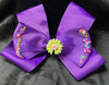 EXTRA LARGE FLORAL CONCHO SOLID COLOR BOW WITH SPRINKLES (ROUGHLY 7”) - Lil Monkey Boutique