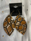 MEDIUM LEATHER EARRINGS IN VARIOUS SOLID COLORS - Lil Monkey Boutique