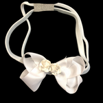 MULTI HEADBAND W/ FLOWERS ON BOW - Lil Monkey Boutique