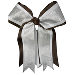 MULTI COLOR TRIPLE LAYER BOW WITH TAILS (roughly 8in) - Lil Monkey Boutique