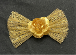 SPARKLE ROSE BOW (roughly 6in) - Lil Monkey Boutique