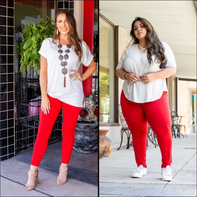 ESSENTIAL RELAXED FIT LEGGINGS IN 3 SOLID COLORS - Lil Monkey Boutique