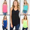 SOLID COLOR V-NECK SLEEVELESS BLOUSE - Lil Monkey Boutique
