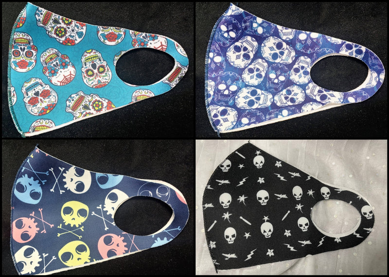 VARIOUS SKULL THIN POLY MASKS IN 4 STYLES - Lil Monkey Boutique