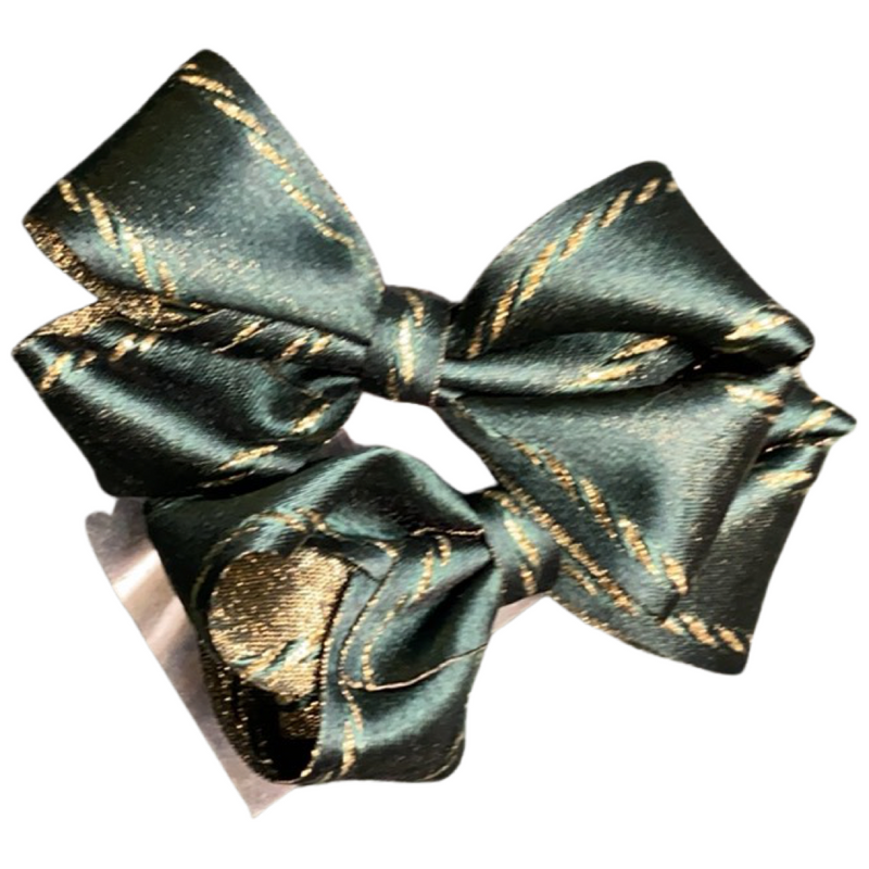 SMALL PAIR OF METALLIC BOWS PERFECT FOR PIGTAILS - Lil Monkey Boutique