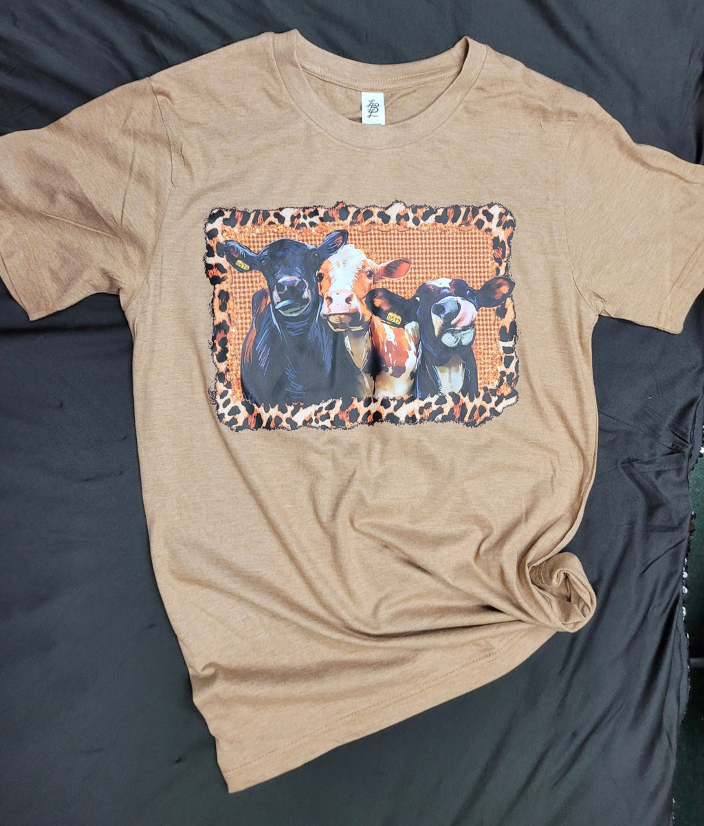 Custom Multiple Farm Cows Print T-Shirt - Lil Monkey Boutique