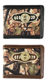 MENS WESTERN BIFOLD WALLET WITH 12 GAUGE CONCHO - Lil Monkey Boutique