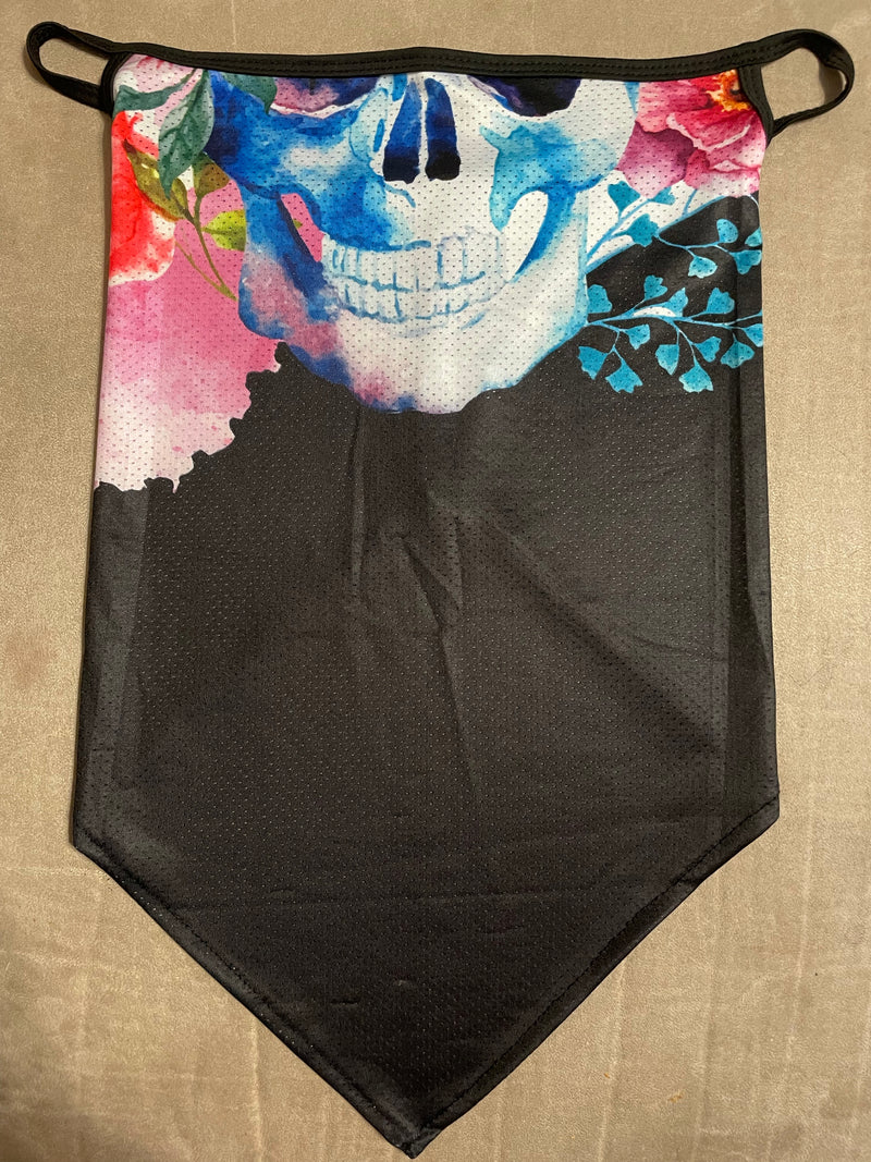 SKULL NECK GAITER WITH EAR LOOPS - Lil Monkey Boutique