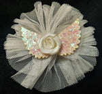 TULLE BOWS WITH CROWNS OR WINGS (roughly 4in) - Lil Monkey Boutique
