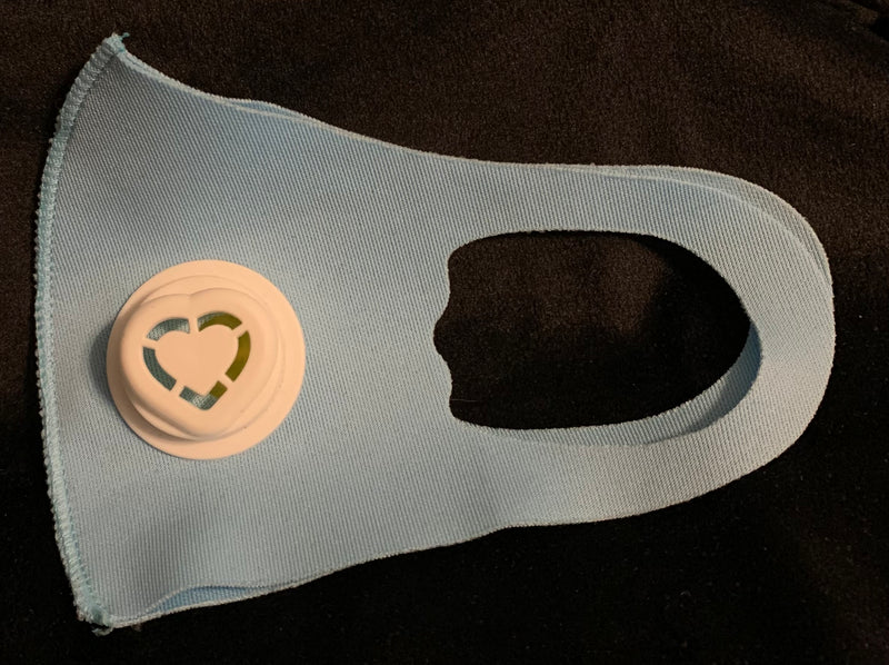 KIDS SOLID COLOR THIN POLY WITH HEART FILTERS MASKS - Lil Monkey Boutique