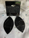 MEDIUM LEATHER EARRINGS IN VARIOUS SOLID COLORS - Lil Monkey Boutique