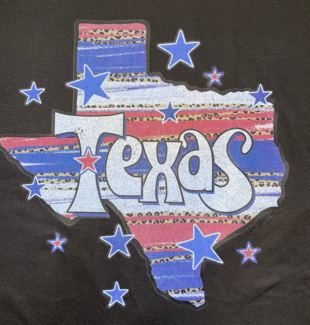 State of Texas Red White & Blue Custom T-Shirt - Lil Monkey Boutique