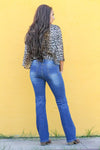MID WASH BOOTCUT LUCKY AND BLESSED JEANS - Lil Monkey Boutique