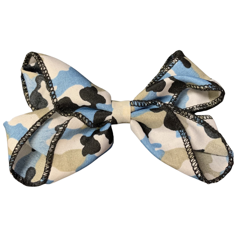 CAMO BOWS (roughly 6in) - Lil Monkey Boutique