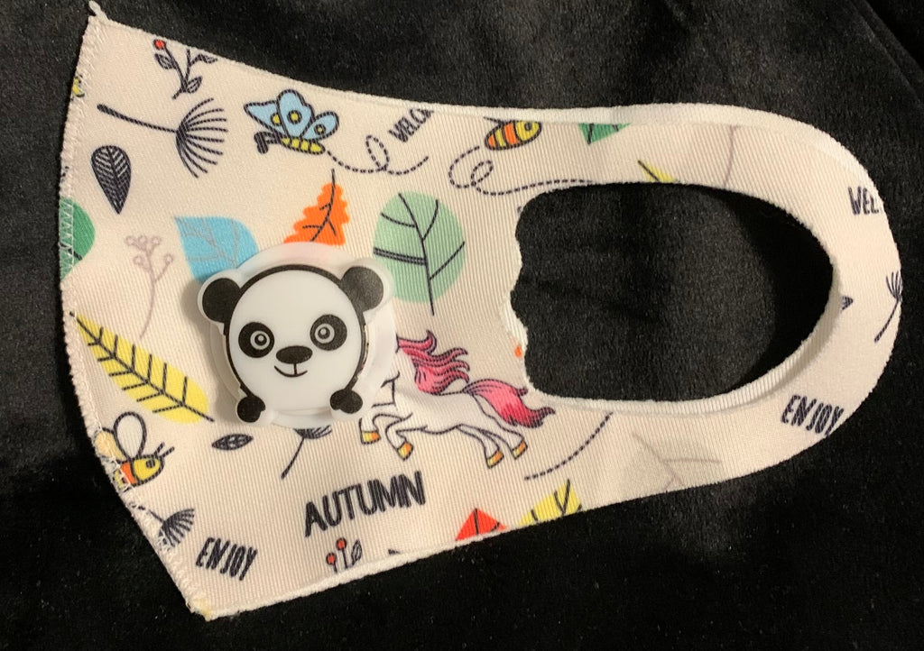 KIDS VARIOUS PRINT THIN POLY WITH PANDAFACE FILTERS MASKS - Lil Monkey Boutique