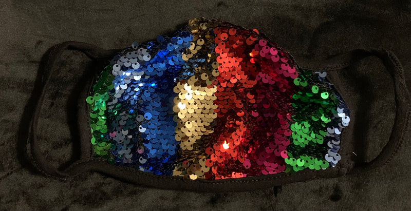 SEQUIN CLOTH MASKS IN VARIOUS COLORS AND STYLES - Lil Monkey Boutique