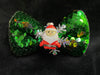 RED OR GREEN SEQUINS BOWS WITH SANTA, TREES, RUDOLPH, CANDY CANE OR POINSETTIA CENTER (roughly 4in) - Lil Monkey Boutique