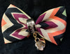 CLOTH CHEVRON BOW (roughly 3in) - Lil Monkey Boutique