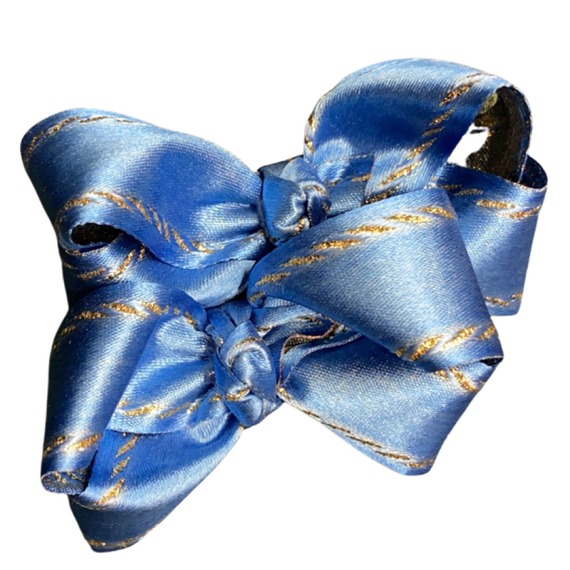 SMALL PAIR OF METALLIC BOWS PERFECT FOR PIGTAILS - Lil Monkey Boutique