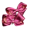 SMALL PAIR OF METALLIC BOWS PERFECT FOR PIGTAILS - Lil Monkey Boutique
