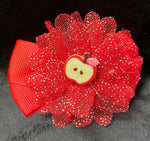 APPLE STRAWBERRY OR ORANGE CENTER BOWS (ROUGHLY 3") - Lil Monkey Boutique