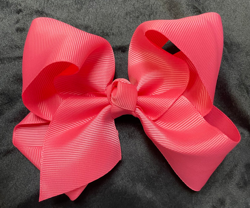 5" ROUGHLY SOLID COLOR BOWS IN NUMEROUS COLORS (LARGE) - Lil Monkey Boutique