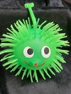 ROUND SMILEY FACE BALL WITH HAIR WITH FLASHING LIGHTS - Lil Monkey Boutique