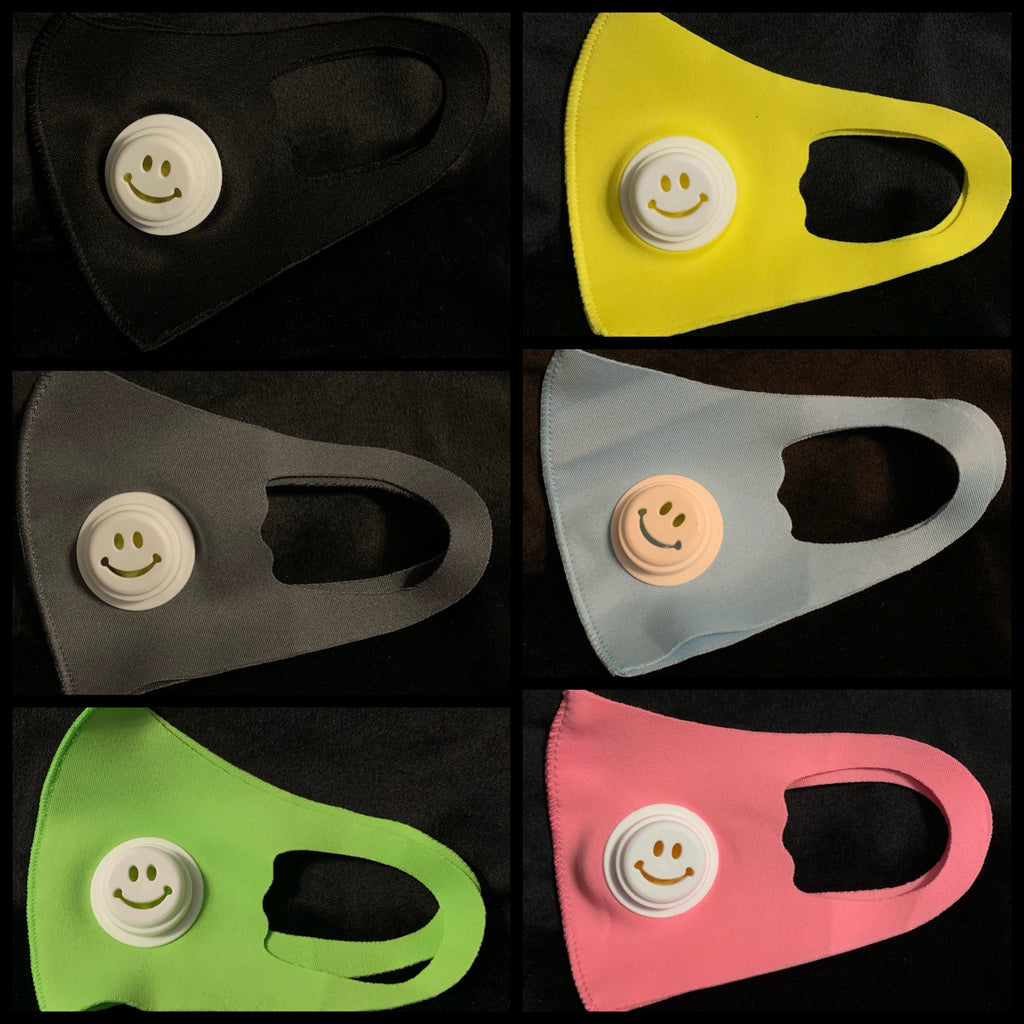 KIDS SOLID COLOR THIN POLY WITH SMILEY FACE FILTERS - Lil Monkey Boutique
