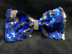 SEQUIN BOWS WITH RHINESTONE MIDDLE (ROUGHLY 6") - Lil Monkey Boutique