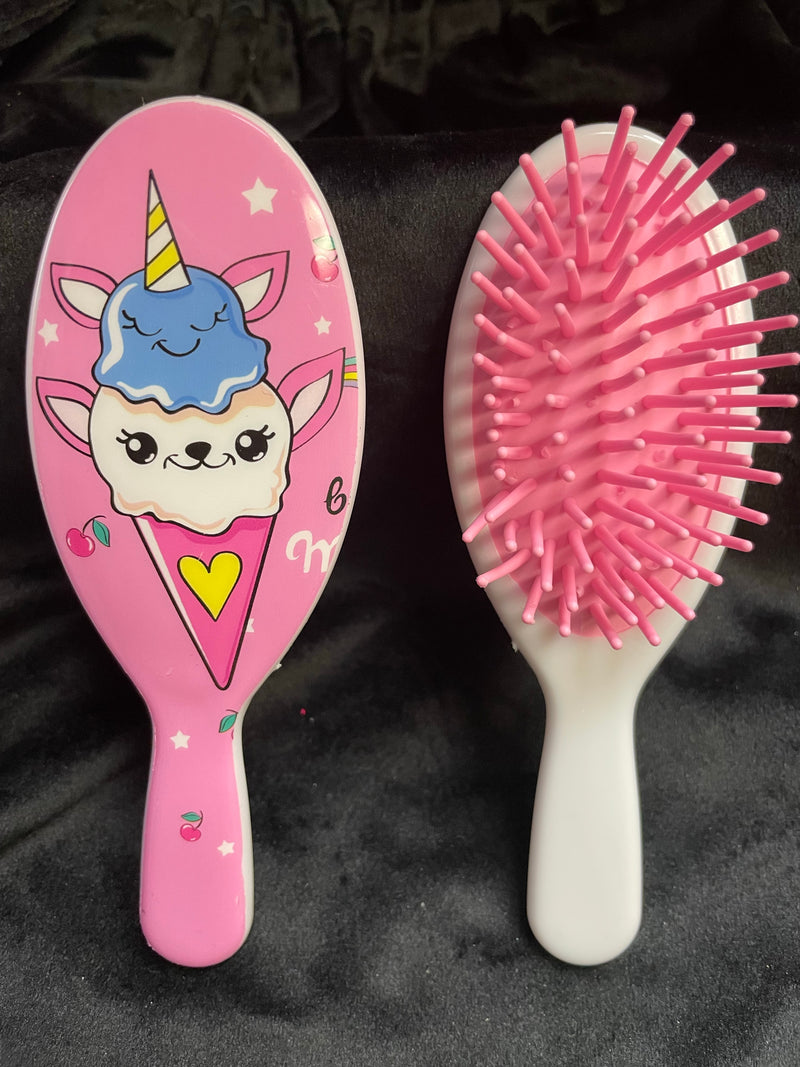 LIL GIRL'S HAIRBRUSH WITH FUN PRINTS - Lil Monkey Boutique