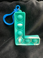 L-V TIE DYE ALPHABET TOY KEYCHAINS (OTHER LETTERS ARE A-K AND W-Z ON WEBSITE)