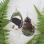VARIOUS STYLES OF CAMO EARRINGS - Lil Monkey Boutique