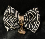 CLOTH BLACK AND WHITE PATTERN BOWS (roughly 3in) - Lil Monkey Boutique