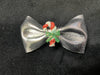 SMALL METALLIC CHRISTMAS BOW IN 4 COLORS AND STYLES (ROUGHLY 2 1/2") - Lil Monkey Boutique