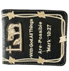 MENS WESTERN BIFOLD WALLET WITH GOD ALL THINGS ARE POSSIBLE MARK 10:27 OR UNISEX CHECK BOOK WALLET - Lil Monkey Boutique