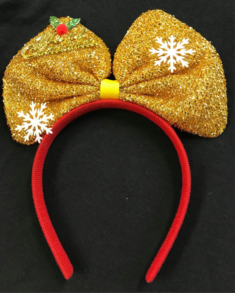 CHRISTMAS ANTLER SANTA HAT OR MERRY CHRISTMAS BOW HEADBANDS - Lil Monkey Boutique