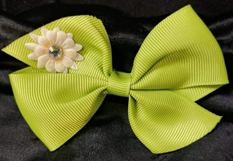 SMALL FLORAL BOW (roughly 3in) - Lil Monkey Boutique